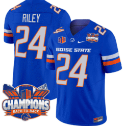 Alternative view of Dylan Riley Jersey #24 Boise State Broncos Back To Back Champions Stitched Football