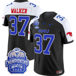 Doak Walker Jersey #37 SMU Mustangs 2024 ACC Championship Patch V2 Stitched Football