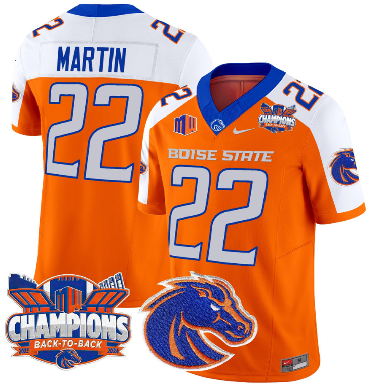 Doug Martin Jersey #22 Boise State Broncos Back To Back Champions Stitched Football - Image 6