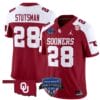 Danny Stutsman Jersey #28 Oklahoma Sooners 2025 Armed Forces Bowl Patch Football Stitched