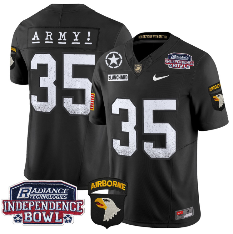 Doc Blanchard Jersey #35 Army Black Knights Independence Bowl Patch Stitched Football - Image 5