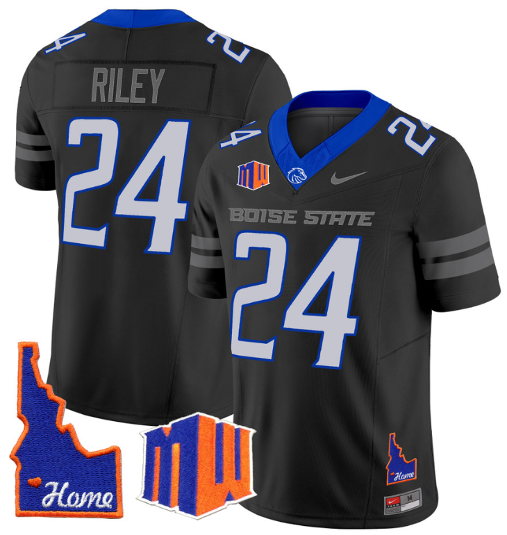 Dylan Riley Jersey #24 Boise State Broncos 2024 Home Patch Vapor Stitched Football
