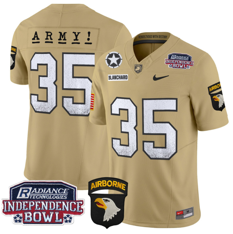 Doc Blanchard Jersey #35 Army Black Knights Independence Bowl Patch Stitched Football - Image 3