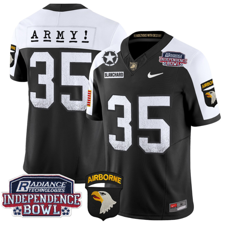 Doc Blanchard Jersey #35 Army Black Knights Independence Bowl Patch Stitched Football