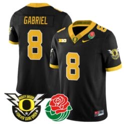 Dillon Gabriel Jersey #8 Oregon Ducks 2024 Mighty Rose Bowl Patch Football Stitched