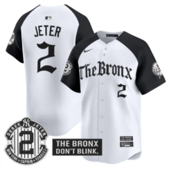 Derek Jeter Jersey #2 Yankees The Bronx Gothic Ink Drop Edition Alternate Stitched Baseball