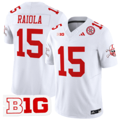 Alternative view of Dylan Raiola Jersey #15 Nebraska Cornhuskers 2024 Vapor Stitched Football
