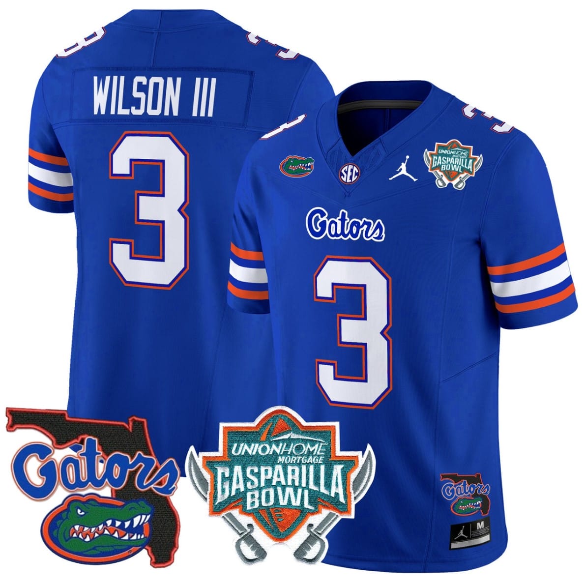 Eugene Wilson III Jersey #3 Florida Gators 2025 Gasparilla Bowl Patch Football Stitched - Image 2