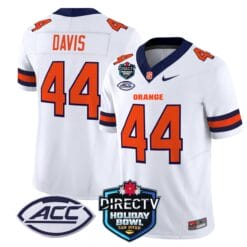 Alternative view of Ernie Davis Jersey #44 Syracuse Orange 2025 Holiday Bowl Patch Football Stitched