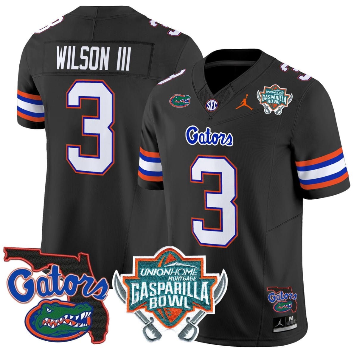 Eugene Wilson III Jersey #3 Florida Gators 2025 Gasparilla Bowl Patch Football Stitched - Image 5