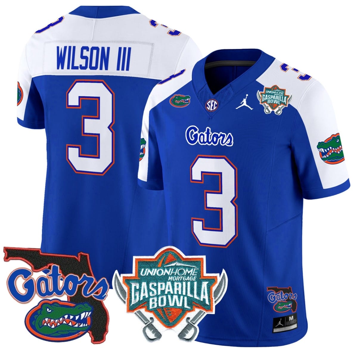Eugene Wilson III Jersey #3 Florida Gators 2025 Gasparilla Bowl Patch Football Stitched - Image 3