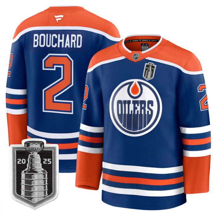 Evan Bouchard Jersey #2 Edmonton Oilers 2025 Stanley Cup Final Away Stitched Hockey - Image 2