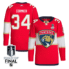 Evan Cormier Jersey 34 Florida Panthers 2025 STANLEY CUP Final Patch Home Stitched Hockey