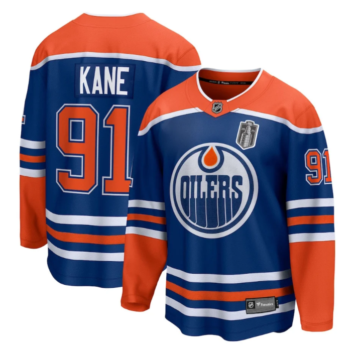 Evander Kane Jersey 91 Edmonton Oilers 2025 Stanley Cup Final Home Breakaway Stitched Hockey