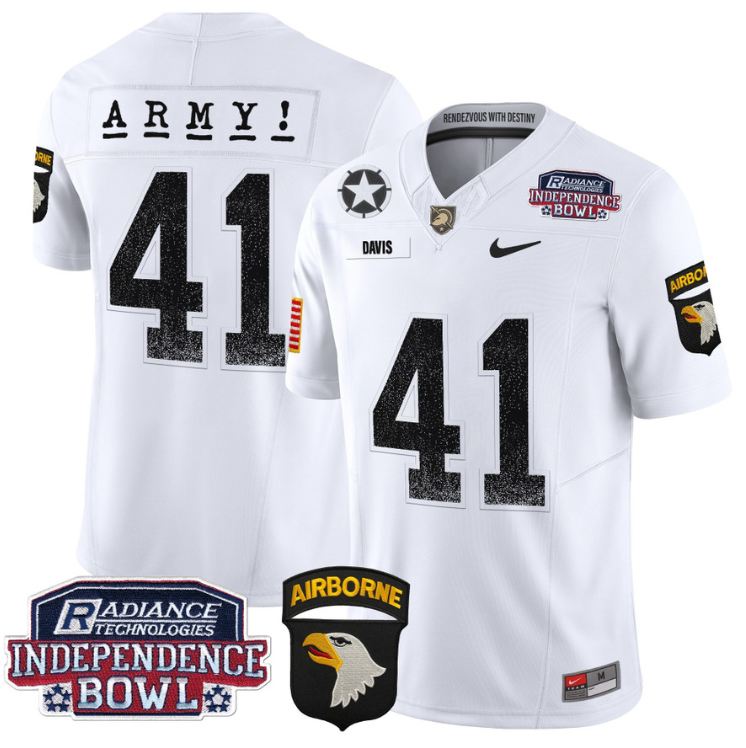 Glenn Davis Jersey #41 Army Black Knights Independence Bowl Patch Stitched Football - Image 2
