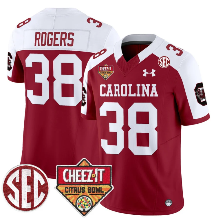 George Rogers Jersey #38 South Carolina Gamecocks Cheez-It Citrus Bowl Stitched Football - Image 3