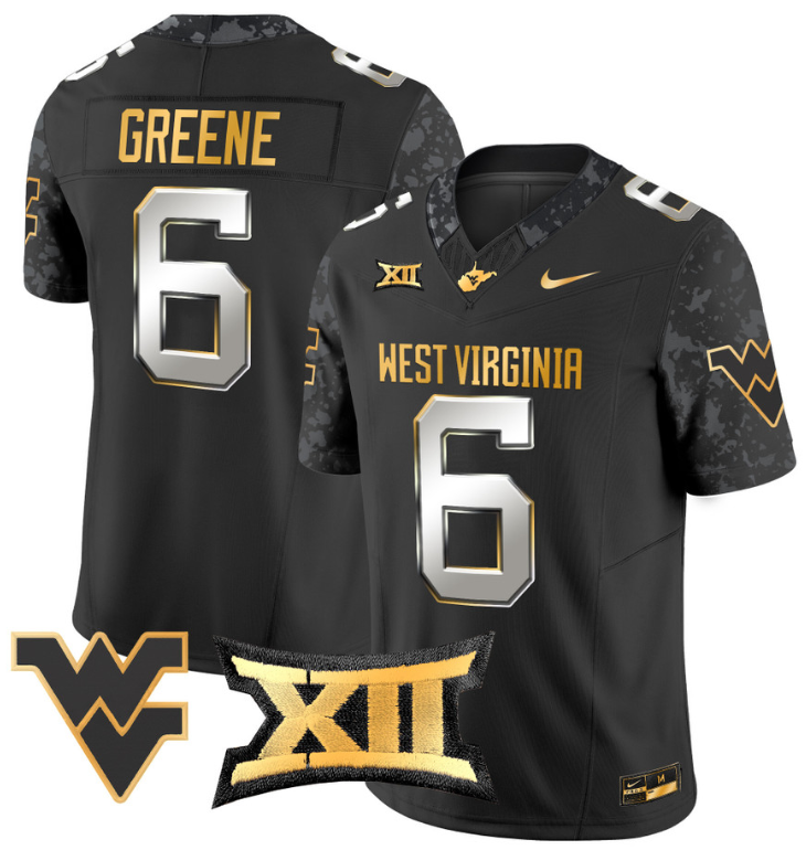 Garrett Greene Jersey #6 West Virginia Mountaineers Game Football Stitched - Image 2
