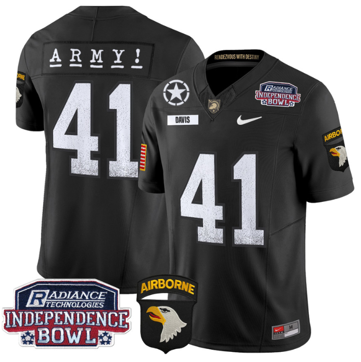 Glenn Davis Jersey #41 Army Black Knights Independence Bowl Patch Stitched Football - Image 5