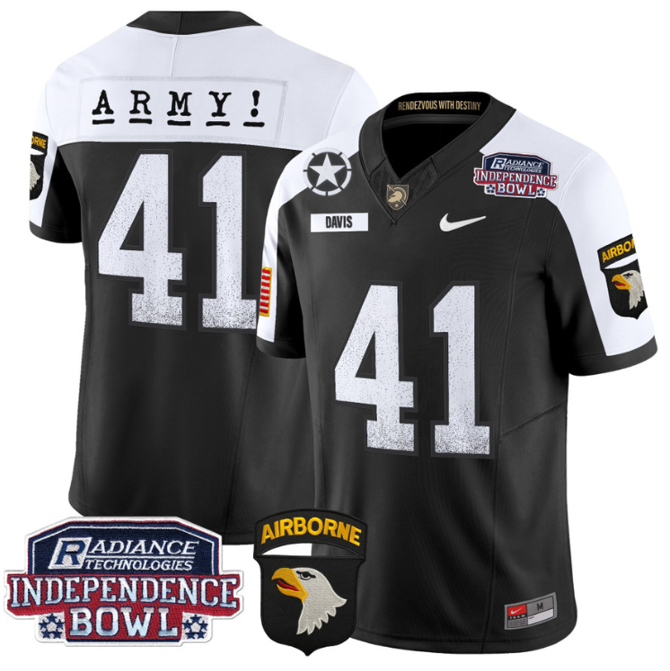Glenn Davis Jersey #41 Army Black Knights Independence Bowl Patch Stitched Football