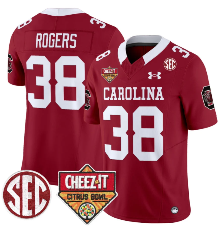 George Rogers Jersey #38 South Carolina Gamecocks Cheez-It Citrus Bowl Stitched Football - Image 2