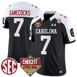 Gamecocks Jersey #7 South Carolina Cheez-It Citrus Bowl Patch Stitched Football