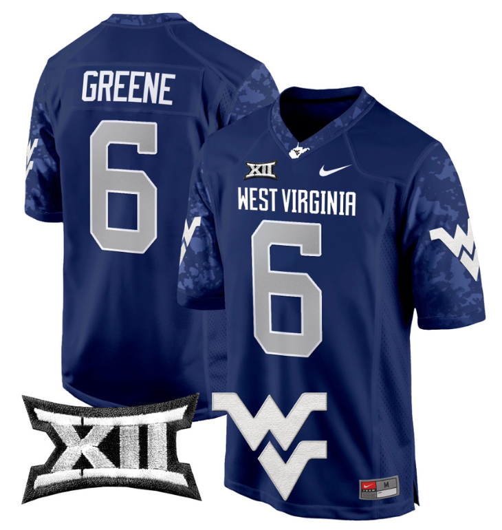 Garrett Greene Jersey #6 West Virginia Mountaineers Game Football Stitched - Image 6