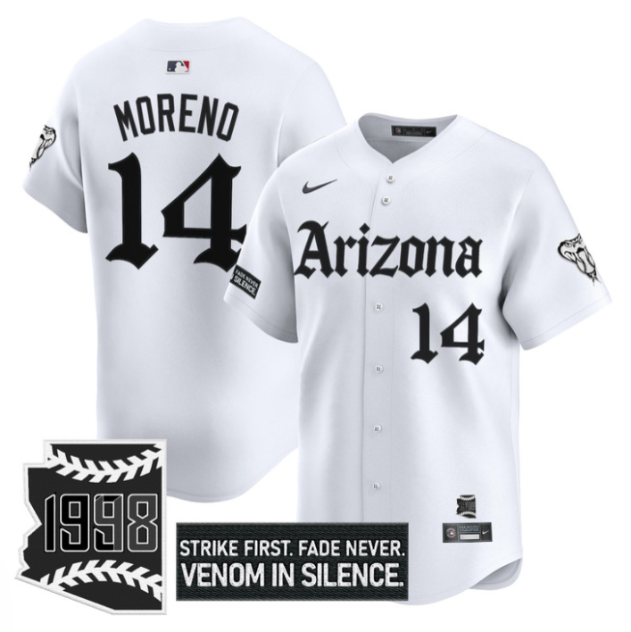 Gabriel Moreno Jersey #14 Arizona Diamondbacks Gothic Desert Fang Edition Stitched Baseball - Image 3