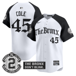 Gerrit Cole Jersey #45 Yankees The Bronx Gothic Ink Drop Edition Stitched Baseball