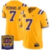 Harold Perkins Jr Jersey #7 LSU Tigers 100 Years of Tiger Stadium Patch Stitched Football