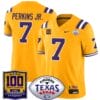 Harold Perkins Jr Jersey #7 LSU Tigers Texas Bowl Patch Stitched Football