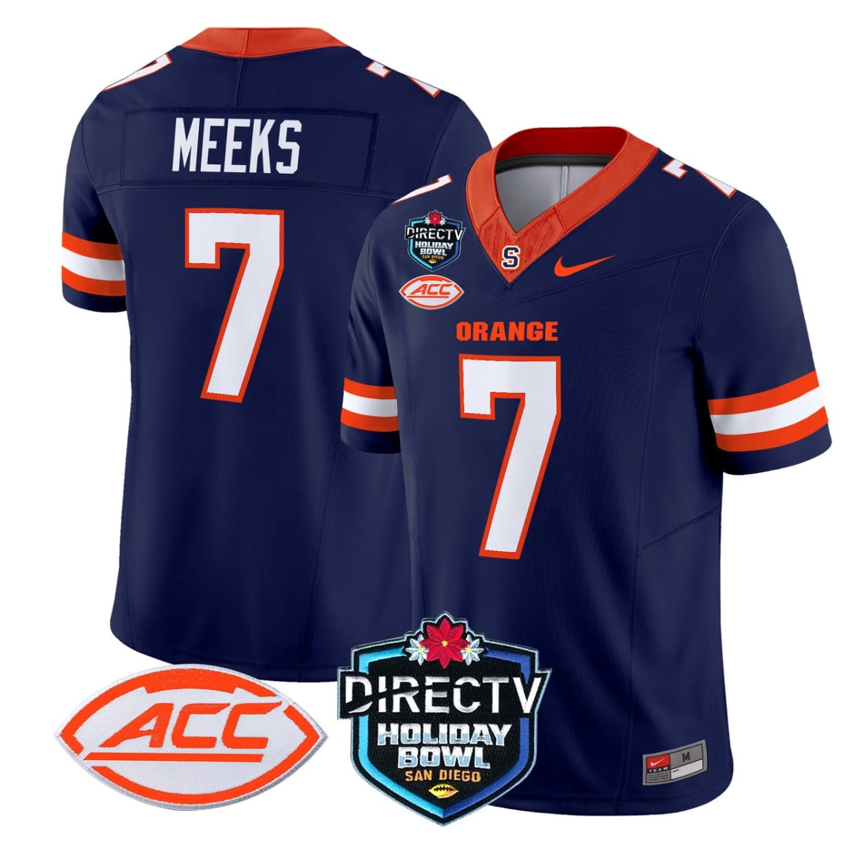 Jackson Meeks Jersey #7 Syracuse Orange 2025 Holiday Bowl Patch Football Stitched - Image 5