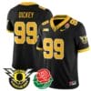 Jurrion Dickey Jersey #99 Oregon Ducks 2024 Mighty Rose Bowl Patch Football Stitched