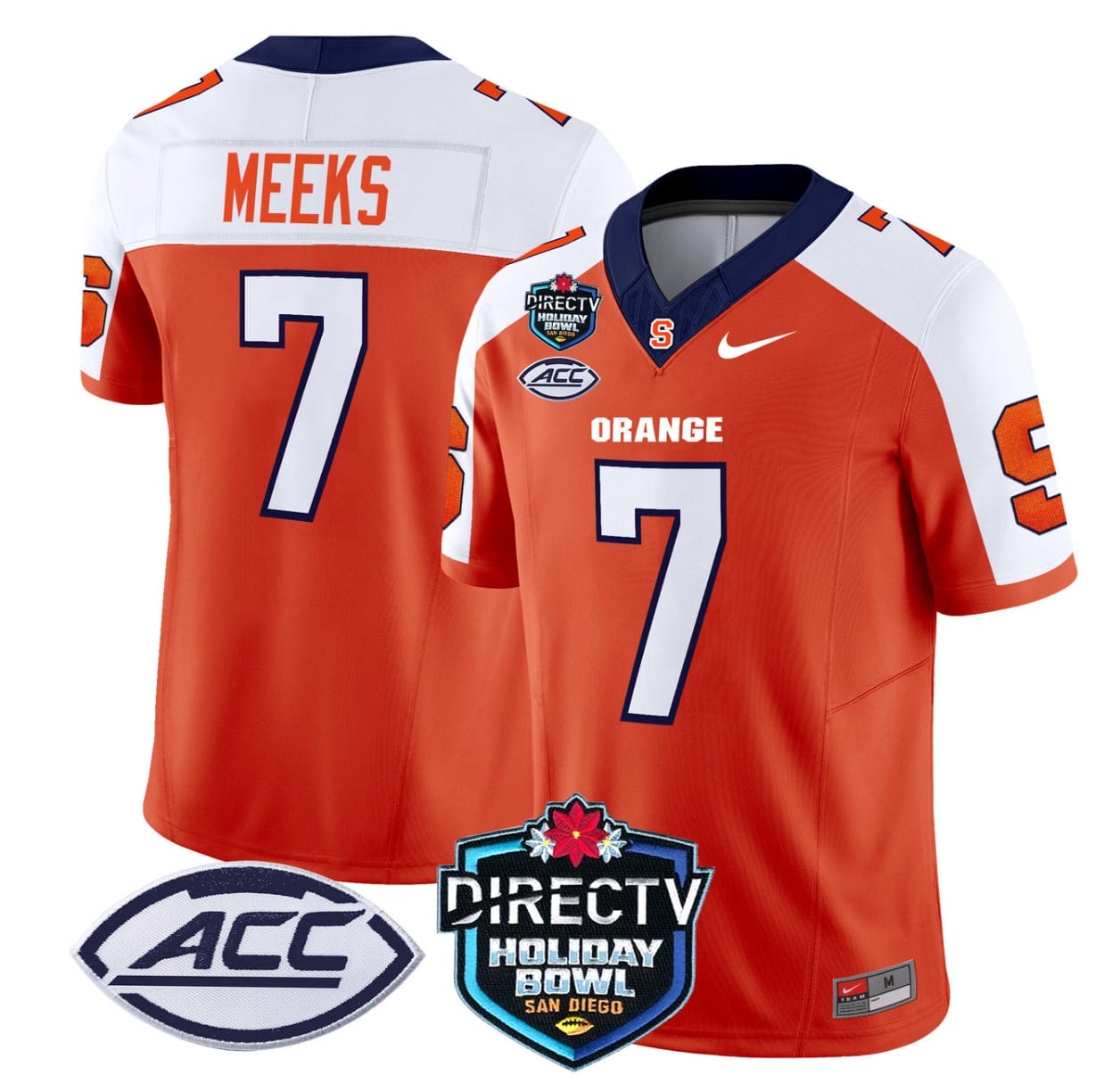 Jackson Meeks Jersey #7 Syracuse Orange 2025 Holiday Bowl Patch Football Stitched - Image 4