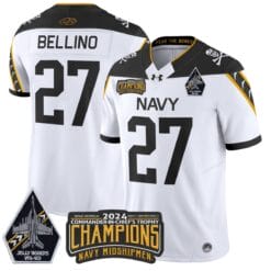 Alternative view of Joe Bellino Jersey #27 Navy Midshipmen Commander-in-chief's Trophy Stitched Football