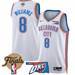 Alternative view of Jalen Williams Jersey # 8 Oklahoma City Thunder 2025 Finals Swingman 24-25 City Stitched Basketball