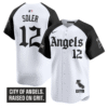 Jorge Soler Jersey #12 Los Angeles Angels Gothic Halo Edition Alternate Stitched Baseball