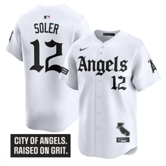 Jorge Soler Jersey #12 Los Angeles Angels Gothic Halo Edition Alternate Stitched Baseball - Image 3