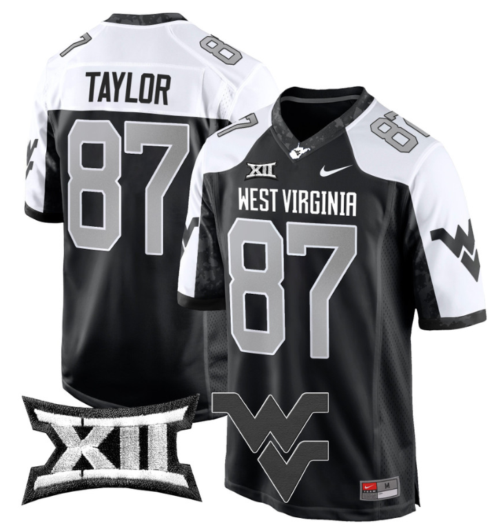 Kole Taylor Jersey #87 West Virginia Mountaineers Game Football Stitched