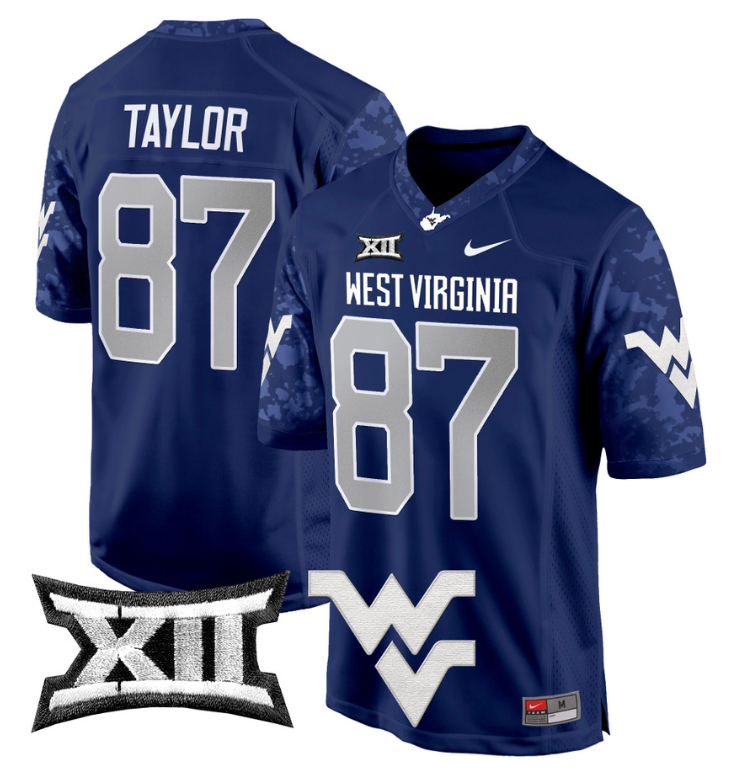 Kole Taylor Jersey #87 West Virginia Mountaineers Game Football Stitched - Image 6