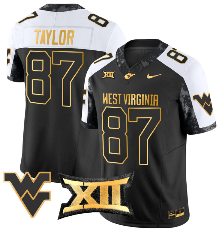 Kole Taylor Jersey #87 West Virginia Mountaineers Game Football Stitched - Image 4