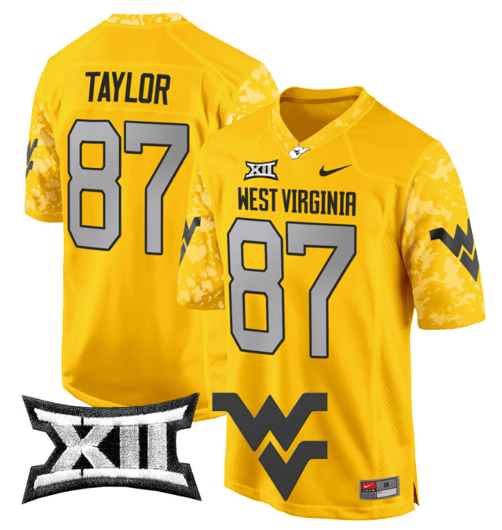 Kole Taylor Jersey #87 West Virginia Mountaineers Game Football Stitched - Image 7