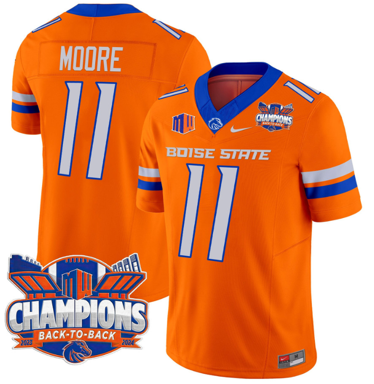 Kellen Moore Jersey #11 Boise State Broncos Back To Back Champions Stitched Football - Image 5