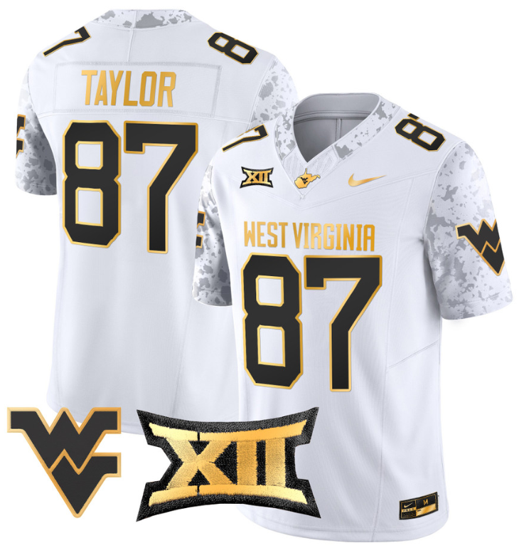 Kole Taylor Jersey #87 West Virginia Mountaineers Game Football Stitched - Image 8