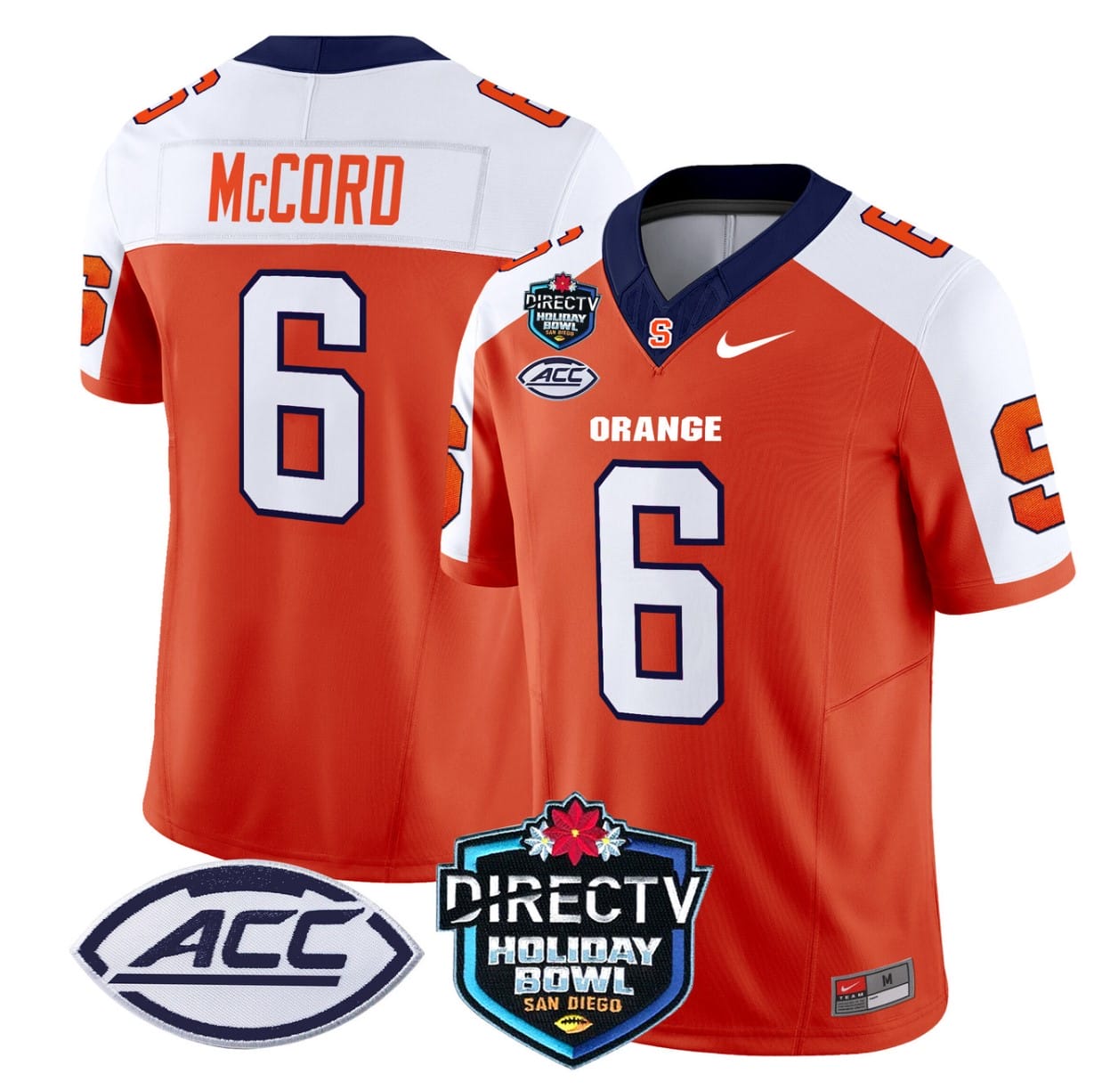 Kyle McCord Jersey #6 Syracuse Orange 2025 Holiday Bowl Patch Football Stitched - Image 4