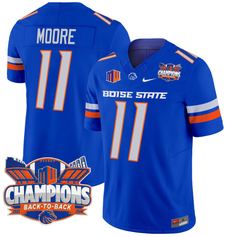 Kellen Moore Jersey #11 Boise State Broncos Back To Back Champions Stitched Football - Image 3