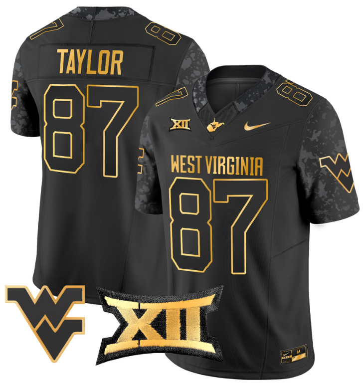 Kole Taylor Jersey #87 West Virginia Mountaineers Game Football Stitched - Image 3
