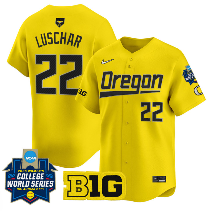 Kai Luschar Jersey #22 Oregon Ducks Softball 2025 World Series Stitched Baseball - Image 2