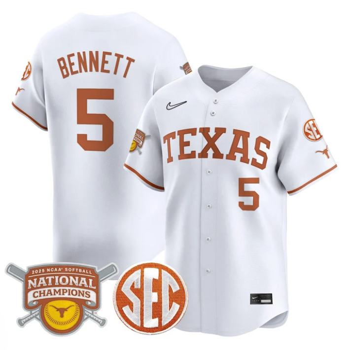 Kaydee Bennett Jersey #5 Texas Longhorns 2025 National Champions Stitched Baseball - Image 2