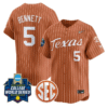 Kaydee Bennett Jersey #5 Texas Longhorns 2025 World Series Stitched Baseball