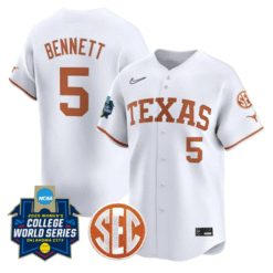 Alternative view of Kaydee Bennett Jersey #5 Texas Longhorns 2025 World Series Stitched Baseball